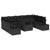 Garden Sofa Set with Storage 10 pcs Black Poly rattan