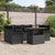 Garden Sofa Set with Storage 7 pcs Black Poly rattan