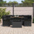 Garden Sofa Set with Storage 7 pcs Black Poly rattan
