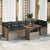 Garden Sofa Set with Storage 8 pcs Grey Poly rattan