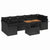 Garden Sofa Set with Storage 8 pcs Black Poly rattan