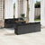 Garden Sofa Set with Storage 9 pcs Black Poly rattan