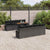 Garden Sofa Set with Storage 9 pcs Black Poly rattan