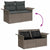 Garden Sofa Set with Storage 6 pcs Grey Poly rattan