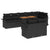 Garden Sofa Set with Storage 9 pcs Black Poly rattan