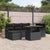 Garden Sofa Set with Storage 7 pcs Black Poly rattan