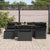 Garden Sofa Set with Storage 7 pcs Black Poly rattan