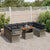 Garden Sofa Set with Storage 10 pcs Grey Poly rattan