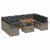 Garden Sofa Set with Storage 10 pcs Grey Poly rattan