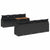 Garden Sofa Set with Storage 9 pcs Black Poly rattan