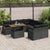 Garden Sofa Set with Storage 9 pcs Black Poly rattan
