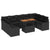 Garden Sofa Set with Storage 10 pcs Black Poly rattan