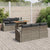 Garden Sofa Set with Storage 7 pcs Grey Poly rattan