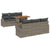 Garden Sofa Set with Storage 7 pcs Grey Poly rattan