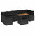 Garden Sofa Set with Storage 8 pcs Black Poly rattan