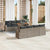 Garden Sofa Set with Storage 9 pcs Grey Poly rattan