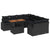 Garden Sofa Set with Storage 9 pcs Black Poly rattan