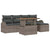 Garden Sofa Set with Storage 6 pcs Grey Poly rattan