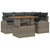 Garden Sofa Set with Storage 5 pcs Grey Poly rattan