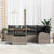 Garden Sofa Set with Storage 6 pcs Grey Poly rattan
