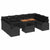 Garden Sofa Set with Storage 10 pcs Black Poly rattan