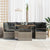 Garden Sofa Set with Storage 7 pcs Grey Poly rattan