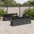 Garden Sofa Set with Storage 9 pcs Black Poly rattan