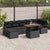 Garden Sofa Set with Storage 8 pcs Black Poly rattan