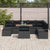 Garden Sofa Set with Storage 9 pcs Black Poly rattan