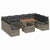 Garden Sofa Set with Storage 10 pcs Grey Poly rattan
