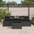 Garden Sofa Set with Storage 5 pcs Black Poly rattan