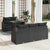 Garden Sofa Set with Storage 6 pcs Black Poly rattan