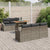 Garden Sofa Set with Storage 7 pcs Grey Poly rattan