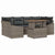 Garden Sofa Set with Storage 7 pcs Grey Poly rattan