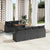 Garden Sofa Set with Storage 8 pcs Black Poly rattan