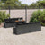 Garden Sofa Set with Storage 9 pcs Black Poly rattan