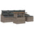 Garden Sofa Set with Storage 6 pcs Grey Poly rattan