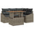 Garden Sofa Set with Storage 5 pcs Grey Poly rattan