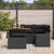 Garden Sofa Set with Storage 5 pcs Black Poly rattan
