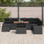Garden Sofa Set with Storage 9 pcs Black Poly rattan