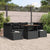 Garden Sofa Set with Storage 7 pcs Black Poly rattan