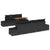 Garden Sofa Set with Storage 8 pcs Black Poly rattan
