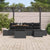 Garden Sofa Set with Storage 6 pcs Black Poly rattan