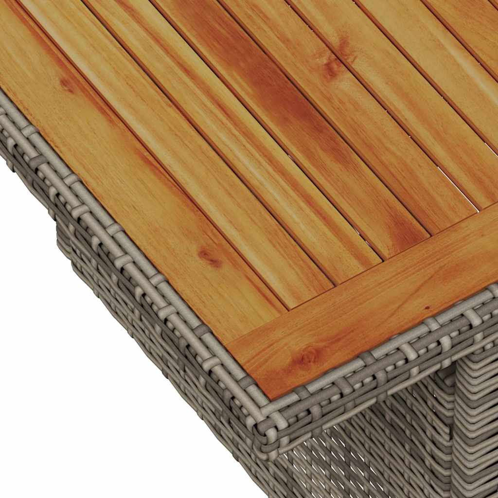 Garden Sofa Set with Storage 7 pcs Grey Poly rattan