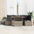Garden Sofa Set with Storage 7 pcs Grey Poly rattan