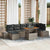 Garden Sofa Set with Storage 8 pcs Grey Poly rattan