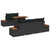 Garden Sofa Set with Storage 6 pcs Black Poly rattan