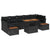Garden Sofa Set with Storage 8 pcs Black Poly rattan