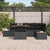Garden Sofa Set with Storage 6 pcs Black Poly rattan