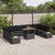 Garden Sofa Set with Storage 11 pcs Black Poly rattan